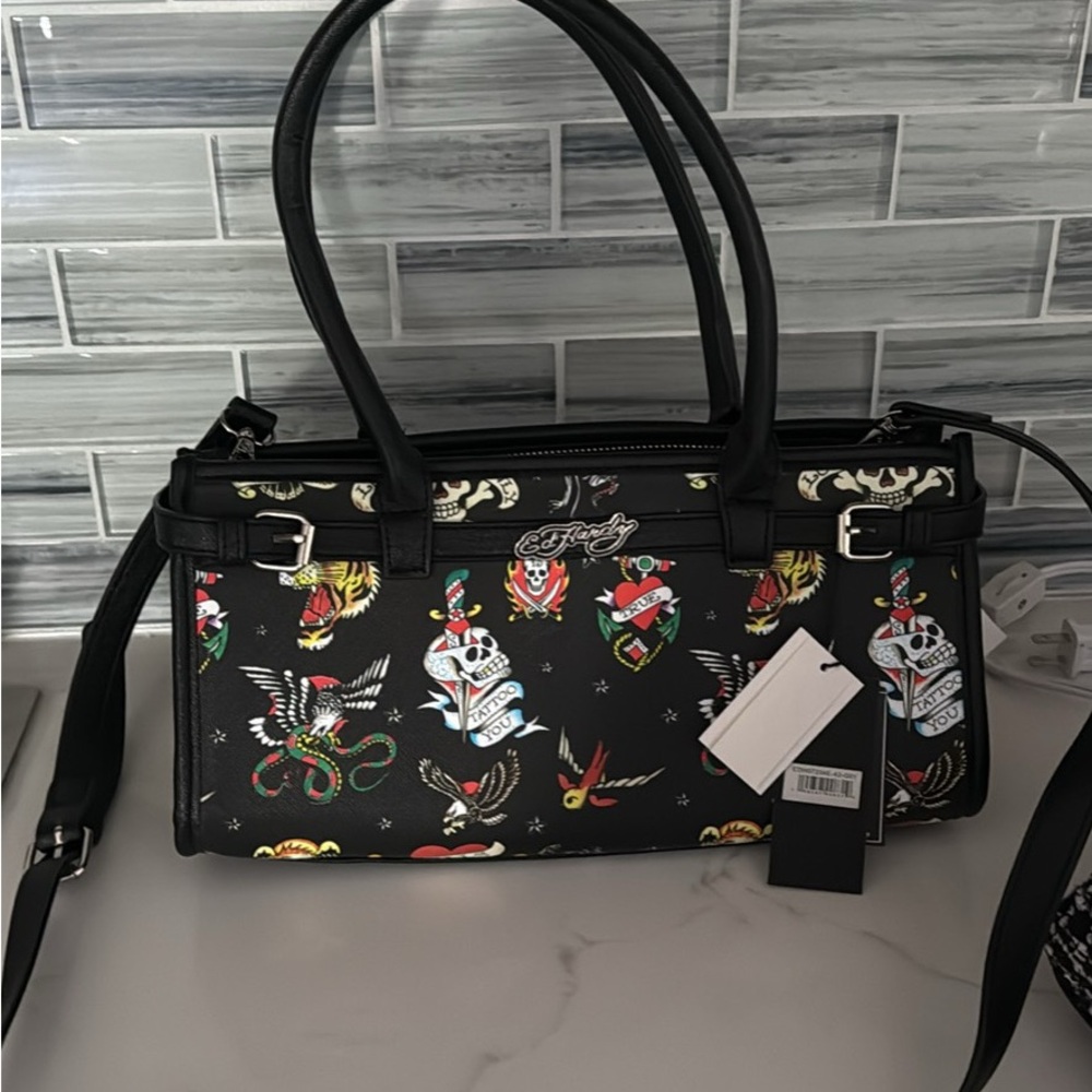 Ed Hardy Multicolor Tote Bag: BRAND NEW